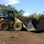 excavator with mulch
